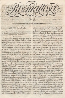Rozmaitości : pismo dodatkowe do Gazety Lwowskiej. 1834, nr 43