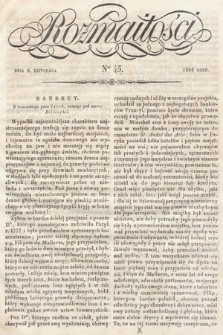 Rozmaitości : pismo dodatkowe do Gazety Lwowskiej. 1834, nr 45