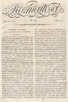 Rozmaitości : pismo dodatkowe do Gazety Lwowskiej. 1834, nr 52