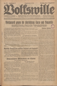 Volkswille : Zentralorgan der Deutschen Sozialistischen Arbeitspartei Polens. Jg.12, Nr. 179 (7 August 1927) + dod.