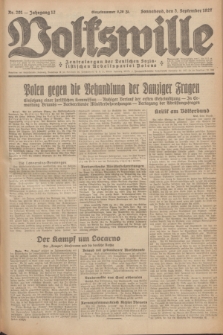 Volkswille : Zentralorgan der Deutschen Sozialistischen Arbeitspartei Polens. Jg.12, Nr. 201 (3 September 1927) + dod.