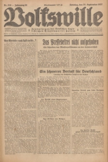 Volkswille : Zentralorgan der Deutschen Sozialistischen Arbeitspartei Polens. Jg.12, Nr. 220 (25 September 1927) + dod.