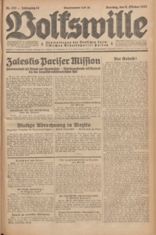 Volkswille : Zentralorgan der Deutschen Sozialistischen Arbeitspartei Polens. Jg.12, Nr. 232 (9 Oktober 1927) + dod.