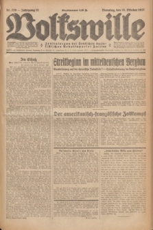 Volkswille : Zentralorgan der Deutschen Sozialistischen Arbeitspartei Polens. Jg.12, Nr. 239 (18 Oktober 1927) + dod.