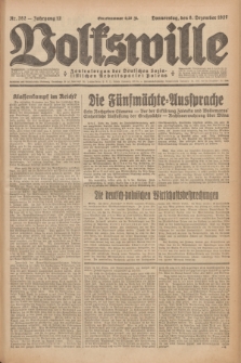 Volkswille : Zentralorgan der Deutschen Sozialistischen Arbeitspartei Polens. Jg.12, Nr. 282 (8 December 1927) + dod.
