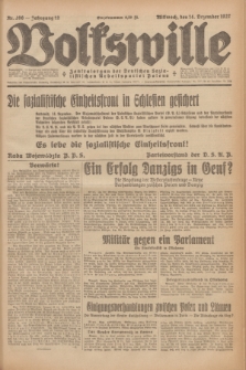 Volkswille : Zentralorgan der Deutschen Sozialistischen Arbeitspartei Polens. Jg.12, Nr. 286 (14 Dezember 1927) + dod.