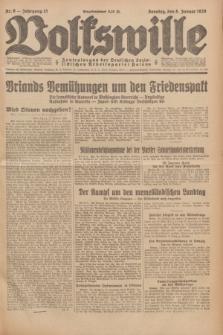 Volkswille : Zentralorgan der Deutschen Sozialistischen Arbeitspartei Polens. Jg.13, Nr. 6 (8 Januar 1928) + dod.