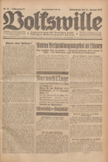 Volkswille : Zentralorgan der Deutschen Sozialistischen Arbeitspartei Polens. Jg.13, Nr. 11 (14 Januar 1928) + dod.