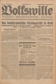 Volkswille : Zentralorgan der Deutschen Sozialistischen Arbeitspartei Polens. Jg.13, Nr. 12 (15 Januar 1928) + dod.