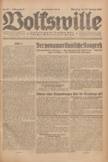 Volkswille : Zentralorgan der Deutschen Sozialistischen Arbeitspartei Polens. Jg.13, Nr. 13 (17 Januar 1928) + dod.