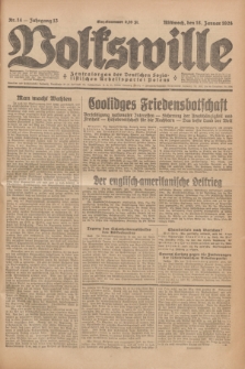 Volkswille : Zentralorgan der Deutschen Sozialistischen Arbeitspartei Polens. Jg.13, Nr. 14 (18 Januar 1928) + dod.
