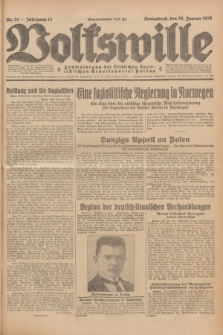 Volkswille : Zentralorgan der Deutschen Sozialistischen Arbeitspartei Polens. Jg.13, Nr. 23 (28 Januar 1928) + dod.