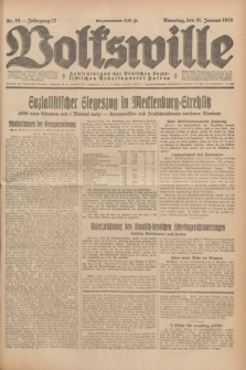 Volkswille : Zentralorgan der Deutschen Sozialistischen Arbeitspartei Polens. Jg.13, Nr. 25 (31 Januar 1928) + dod.