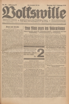 Volkswille : Zentralorgan der Deutschen Sozialistischen Arbeitspartei Polens. Jg.13, Nr. 29 (5 Februar 1928) + dod.