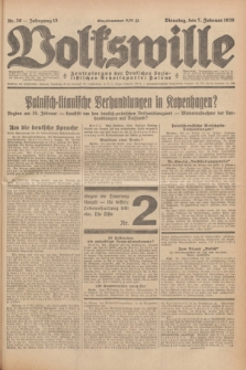 Volkswille : Zentralorgan der Deutschen Sozialistischen Arbeitspartei Polens. Jg.13, Nr. 30 (7 Februar 1928) + dod.