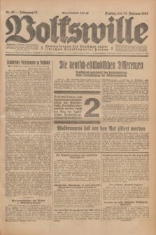 Volkswille : Zentralorgan der Deutschen Sozialistischen Arbeitspartei Polens. Jg.13, Nr. 45 (24 Februar 1928) + dod.