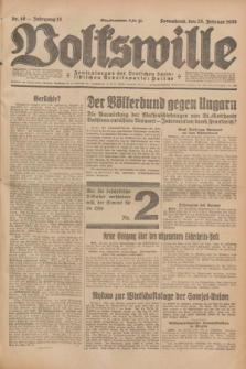 Volkswille : Zentralorgan der Deutschen Sozialistischen Arbeitspartei Polens. Jg.13, Nr. 46 (25 Februar 1928) + dod.