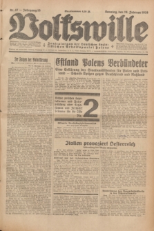 Volkswille : Zentralorgan der Deutschen Sozialistischen Arbeitspartei Polens. Jg.13, Nr. 47 (26 Februar 1928) + dod.