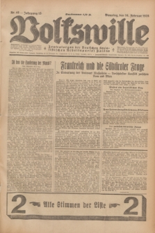 Volkswille : Zentralorgan der Deutschen Sozialistischen Arbeitspartei Polens. Jg.13, Nr. 48 (28 Februar 1928) + dod.