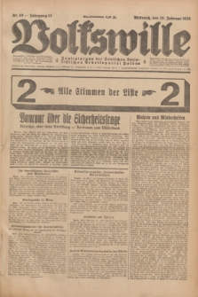 Volkswille : Zentralorgan der Deutschen Sozialistischen Arbeitspartei Polens. Jg.13, Nr. 49 (29 Februar 1928) + dod.