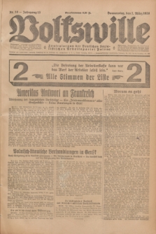 Volkswille : Zentralorgan der Deutschen Sozialistischen Arbeitspartei Polens. Jg.13, Nr. 50 (1 März 1928) + dod.