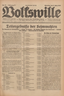 Volkswille : Zentralorgan der Deutschen Sozialistischen Arbeitspartei Polens. Jg.13, Nr. 54 (6 März 1928) + dod.