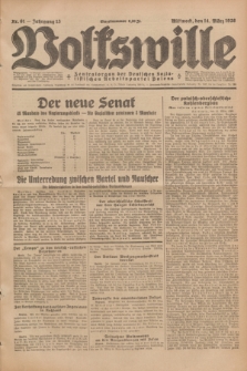 Volkswille : Zentralorgan der Deutschen Sozialistischen Arbeitspartei Polens. Jg.13, Nr. 61 (14 März 1928) + dod.