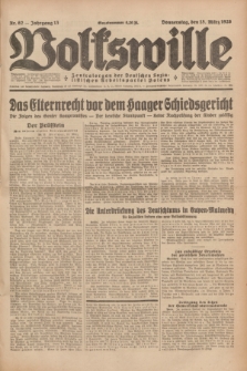 Volkswille : Zentralorgan der Deutschen Sozialistischen Arbeitspartei Polens. Jg.13, Nr. 62 (15 März 1928) + dod.