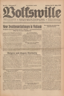 Volkswille : Zentralorgan der Deutschen Sozialistischen Arbeitspartei Polens. Jg.13, Nr. 63 (16 März 1928) + dod.