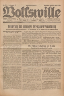 Volkswille : Zentralorgan der Deutschen Sozialistischen Arbeitspartei Polens. Jg.13, Nr. 66 (20 März 1928) + dod.