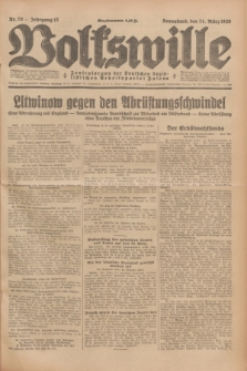 Volkswille : Zentralorgan der Deutschen Sozialistischen Arbeitspartei Polens. Jg.13, Nr. 70 (24 März 1928) + dod.