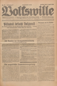 Volkswille : Zentralorgan der Deutschen Sozialistischen Arbeitspartei Polens. Jg.13, Nr. 81 (6 April 1928) + dod.
