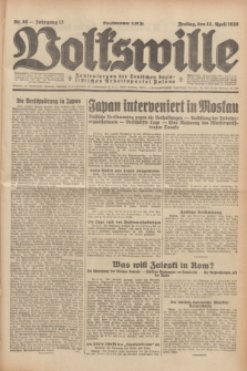 Volkswille : Zentralorgan der Deutschen Sozialistischen Arbeitspartei Polens. Jg.13, Nr. 86 (13 April 1928) + dod.