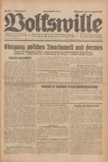 Volkswille : Zentralorgan der Deutschen Sozialistischen Arbeitspartei Polens. Jg.13, Nr. 90 (18 April 1928) + dod.