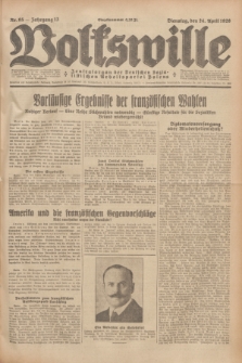 Volkswille : Zentralorgan der Deutschen Sozialistischen Arbeitspartei Polens. Jg.13, Nr. 95 (24 April 1928) + dod.