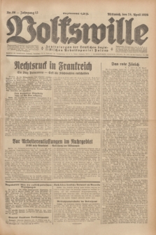 Volkswille : Zentralorgan der Deutschen Sozialistischen Arbeitspartei Polens. Jg.13, Nr. 96 (25 April 1928) + dod.