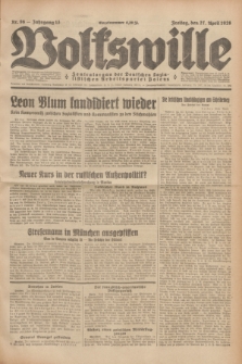 Volkswille : Zentralorgan der Deutschen Sozialistischen Arbeitspartei Polens. Jg.13, Nr. 98 (27 April 1928) + dod.