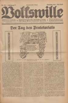 Volkswille : Zentralorgan der Deutschen Sozialistischen Arbeitspartei Polens. Jg.13, Nr. 101 (1 Mai 1928) + dod.