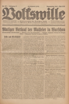 Volkswille : Zentralorgan der Deutschen Sozialistischen Arbeitspartei Polens. Jg.13, Nr. 102 (3 Mai 1928) + dod.