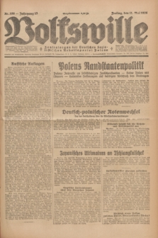 Volkswille : Zentralorgan der Deutschen Sozialistischen Arbeitspartei Polens. Jg.13, Nr. 108 (11 Mai 1928) + dod.