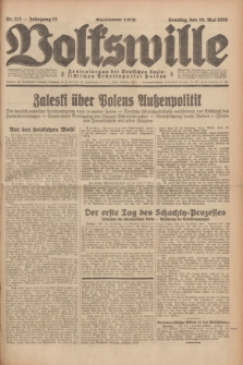 Volkswille : Zentralorgan der Deutschen Sozialistischen Arbeitspartei Polens. Jg.13, Nr. 115 (20 Mai 1928) + dod.