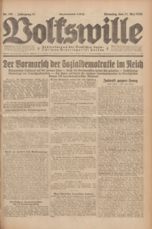 Volkswille : Zentralorgan der Deutschen Sozialistischen Arbeitspartei Polens. Jg.13, Nr. 116 (22 Mai 1928) + dod.