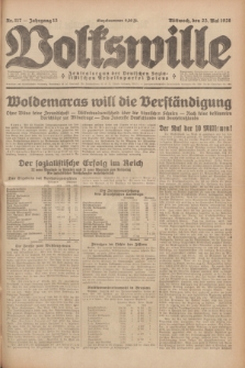 Volkswille : Zentralorgan der Deutschen Sozialistischen Arbeitspartei Polens. Jg.13, Nr. 117 (23 Mai 1928) + dod.