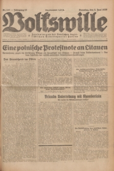 Volkswille : Zentralorgan der Deutschen Sozialistischen Arbeitspartei Polens. Jg.13, Nr. 127 (5 Juni 1928) + dod.