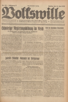 Volkswille : Zentralorgan der Deutschen Sozialistischen Arbeitspartei Polens. Jg.13, Nr. 135 (15 Juni 1928) + dod.