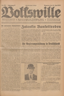 Volkswille : Zentralorgan der Deutschen Sozialistischen Arbeitspartei Polens. Jg.13, Nr. 138 (19 Juni 1928) + dod.