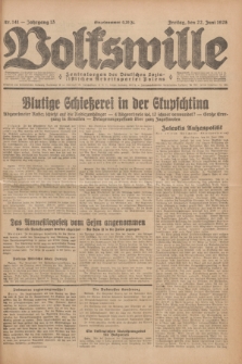 Volkswille : Zentralorgan der Deutschen Sozialistischen Arbeitspartei Polens. Jg.13, Nr. 141 (22 Juni 1928) + dod.