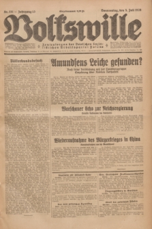 Volkswille : Zentralorgan der Deutschen Sozialistischen Arbeitspartei Polens. Jg.13, Nr. 151 (5 Juli 1928) + dod.