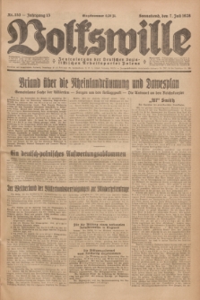Volkswille : Zentralorgan der Deutschen Sozialistischen Arbeitspartei Polens. Jg.13, Nr. 153 (7 Juli 1928) + dod.