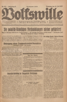 Volkswille : Zentralorgan der Deutschen Sozialistischen Arbeitspartei Polens. Jg.13, Nr. 155 (10 Juli 1928) + dod.